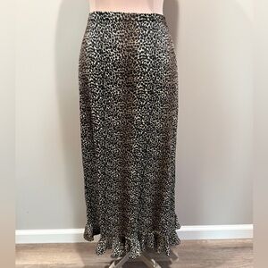 Susan Lawrence Animal Print Maxi Skirt